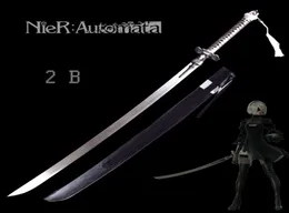 금속 수공예품 공예 게임 Nierautomata 2B Sword 9S039S 실제 스테인레스 스틸 블레이드 아연 합금 코스프레 브랜드 N6647362