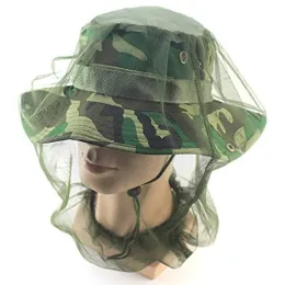 Mosquito Hat Net Face Głowa Ochronek Outdoor Fishing Cap przeciw komara kapelusz czapka czapka siatka siatka netto pokrywka gabinu