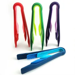 3st Plastic Food Tong Kitchen Tongs Non-Slip Cooking Clamp Clamp BBQ Salad Tools Grill Kök Tillbehör Kakor Brödklämmor