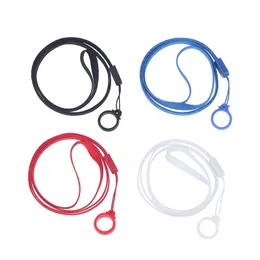 Anello appeso al silicone corda a catena del collo appeso al collo portile anello silicone fiocco anello anti-slittamento anello anti-drop