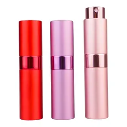 1pc 8ml Top Quality Refillable Glass Perfume Bottle Metal Atomizer Spray Travel Aluminum Empty Parfume Bottle