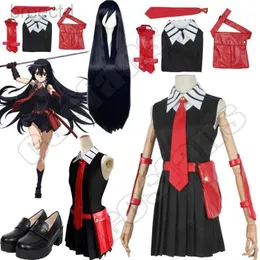 Costumi di anime Anime Akame Ga Kill!Costume cosplay akame cos cool abito jk uniforme abiti akame halloween abito+camicia+accessori per cravatta 240411