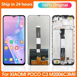 6.5''Original for Xiaomi Poco C3 LCD Display RMX2027 Digitizer مع مجموعة الإطار لاستبدال شاشة POCO C3