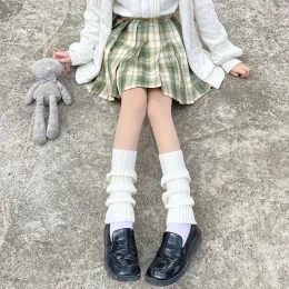 Harajuku garotas japonesas perna mais quente outono inverno cor m de malha de malha lolita kawaii meias heap heap hacks boto manguito