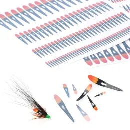 Bimoo Pre Cut Artificial Jungle Cock Eye Substitut Feather Sticker Classic Wet Fly Buzzer Midge Streamer Fly Tying Materials