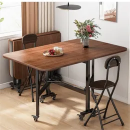 ArtisticLife Folding Table Household Small Family Table Can Be Moved Simple Table Household Rectangular Table Mobili Da Cucina