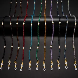 Lii Ji Eyepilasses Chain Real Stone Carnelian Pearl Bead Trendy Donne fuori dagli occhiali da sole Accessorio Maschera Maschera Hanging Rope 240202