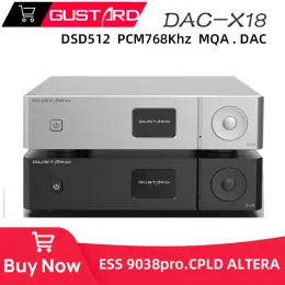 Anslutningar Gustard X18 DECODER MQA ES9038PRO Bluetooth 5.0 XU216 Processor LDAC PCM768KHz DSD512 Högperforminformation Digital Music Audio DAC