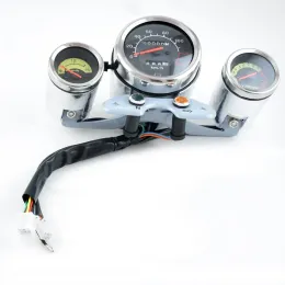 Mechanischer Motorrad-Tachometer-Kilometerzähler Retro mit Gear-LED-Anzeige-Leuchten-Café-Rennfahrer für Honda Suzuki QS150 QS150-B Reserve