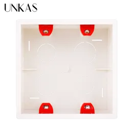 Unkas -Mount -Box -Wandschalter für Brasilien Standard 120x120 mm hell 4x4 Montage Dark Box Interne Kassettenverdrahtbuch