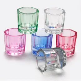 1st Crystal Glass Acrylic Powder Liquid Nail Cup Colorful Clear Dappen Dish Lock Cup Holder Equipment Nail Tools