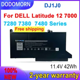 Piller Dodomorn Hızlı Teslimat Yeni DJ1J0 Dell Latitude 12 7000 7280 7380 7480 Serisi Notebook tablet PC için DJ1JO PGFX4 Dizüstü Bilgisayar Pili