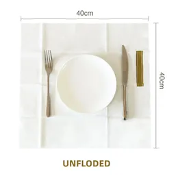 50PCS Gold Line Linen Feel Napkins with Built-in Flatware Pocket, Disposable Guest Pre-folded Paper Towels For Wedding Party