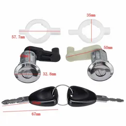 Sinistra+cilindro a canna della serratura della porta della macchina destra con 2 chiave per Renault Megane Scenic Clio Master OE 7701468981 7701468982