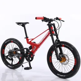 20 -Zoll -Magnesiumlegierung MTB -Fahrrad Kinder DH 8 Geschwindigkeit Weiche Schwanzrahmen Hydraulische Scheibenbremsbrems Kinder Mountain Fahrrad kostenloser Versand