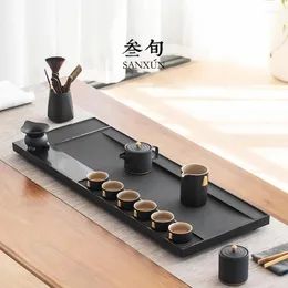 Conjuntos de teaware conjunto de chá estético bandeja preta de porcelana chinesa e xícara caixa de presente portátil tetera porcelana bg50ts