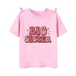 Big Siostra Little Brother Print T-shirt Boy Girl Dopasowanie stroju Tops Summer Sibling T Shirt Retro Family Look Troy Child Tee