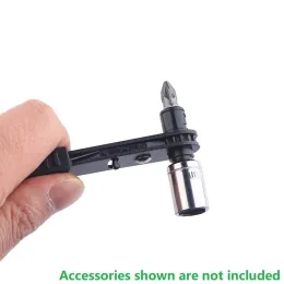 Stoneego Mini Siyah 1/4 "90 ﾰ Sağ açılı çelik cırcır anahtarı tornavida kollu - el aleti