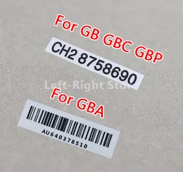 10st för Gameboy Advance GBA Serie Number Sticker Back Etikett Ersättning för Gameboy GB GBC GBP -konsol