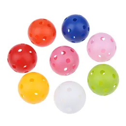 20pcs/Los Plastik 41mm Golf Training Bälle Luftstrom hohl Übung Golfbälle 7 Farbe Outdoor Golf Übung Training Zubehör