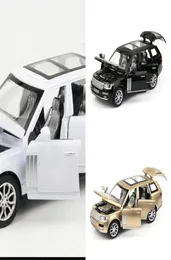 132 Range Rover SUV Simulation Toy Car Model Alloy Pull Back Children Toys Collection Gift Offroad Fordon Kids 6 Öppen Door Y12012625590