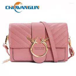Çanta Chuwanglin Kadın Deri Tasarımcı Crossbody Bags Küçük Pu Kadın Omuz Bayanlar Flep Cüzdan Messenger 3101423