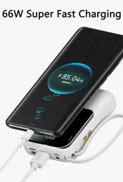 50000MAH Mini Power Bank 66W Super Szybkie ładowanie Zewnętrzna ładowarka akumulatorowa na iPhone Samsung Huawei Pd 20W Fast Charge Powerbank