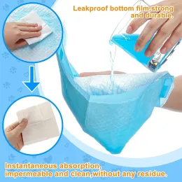Rabbit Pee Pads Guinea Pig Disposable Cage Liner Leak-Proof Super Absorbent Potty Training Pad for Bunny Cat Hedgehog Hamster