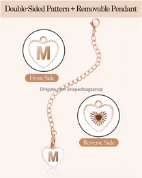 Altri accessori per le lettere di bevande per le lettere per la maniglia ID Nome Coppa /Simpulla Modern Tumbler Heart Shape Identificazione iniziale Charms M Dro Oteha