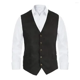 Men's Suits Comfy Fashion Waistcoat Mens Sleeveless Smart Suit V-Neck Vest Vintage Wedding Business 1pc Button Casual