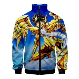 Saint Seiya Stand Collar Jackets Anime Ritter des Tierkreis Sweatshirt Männer Frauen Hoodie Harajuku Streetwear Beliebte Jacke