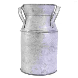 Vasos Tin Bucket Ferro forjado Vaso Vaso de casamento Decorações artísticas vintage Organização retrô