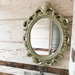 Standing Pocket Wavy Items Mirror Bedroom Nordic Antique Shower Gold Mirror Adhesive Makeup Interior Specchio Room Aesthetic