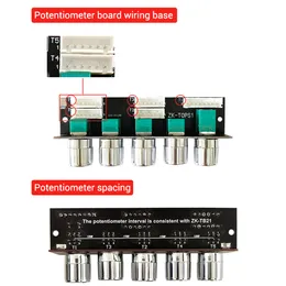 ZK-TB22P 2.1 channel bluetooth audio power amplifier board TPA3116 module TWS to box potentiometer external 50WX2+100W