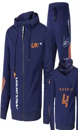 Summer Formula One Race Riders Lando Norris F1 Mclaren Team Zipper Hoodies Tracksuit Men039s Sets Clothestrousers Sweatshirt1933206