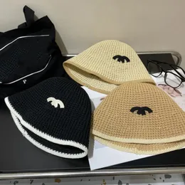 3Colors Designer Bucket Hats для мужчин Женщины CASQUette Wide Brim Designer Hat Sun Предотвращение открытого пляжа Weaven Bucket Hat Accessories Fasherman