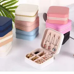 Jewelry Boxes 2022 Jewelry Organizer Display Travel PU Jewelry Box Travel Portable Jewelry Box Storage Organizer Earring Bracelet Gift