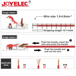 T-type Electrical Wire Connector Stripping-free Brancher Quick Cable Wiring Terminal Block Copper Core One-in Two-out Branch