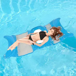 Nadmuchiwany hamak basenowy Summer Swim Hammock pływak silny hamak wodny z pompą powietrza grube ekologiczne łóżko basenowe PVC