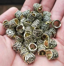24pcs Runen Runen Metallperlen Viking Schmuck Perle für Haarbart geflochten