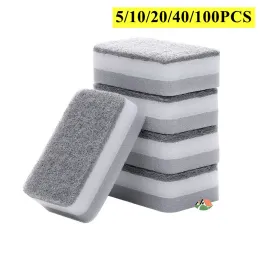 5/10/20/40/60PCS Double-sided Cleaning Spongs Kitchen Office Bathroom Sponge Eraser Dishwashing Sponge Cloth Dish Cleaning