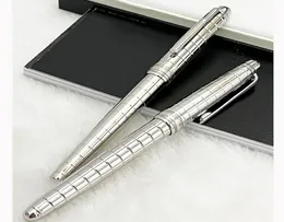 LGP Luxury Pen 163 Metallic Silver Check Fountain Rollerball Ballpoint Pen Office School Supplies mit Serie Number6287370