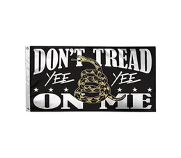 Dont Tread On Me YEE YEE Flag Flag Double Stitched Flag 3x5 FT Banner 90x150cm Party Gift 100D Printed selling3782268