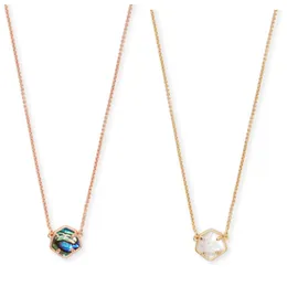 Womens Designer Jewelry Kendrascott Jaxon Ks Necklace Collection Geometric Hexagonal Abalone Shell/shell Necklace Collarbone Chain