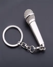 Kimter Charm Music Microfon Ses Anahtar Yüzükler Metal Şarkıcı Rapçi Keyfoblar Kadın Erkek Çanta Çanta Kolye Araba Hediyesi Anahtarlıklar M1736312986