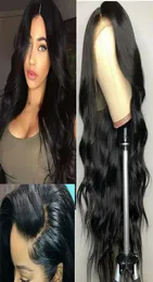 10a Body Wave Human Hair Wigs Предварительно вырванные кружевные фронтальные парики с детскими волосами5037478