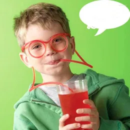 Bere cannucce occhiali paglia divertente novità tubo morbido morbido per bambini unico per adulti divertenti f20243632