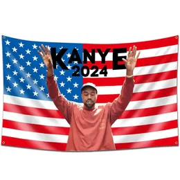 3x5ft American Rapper Singer Kanye Flag Kanye West Life of Pablo Hands in the Air College Dorm Banner