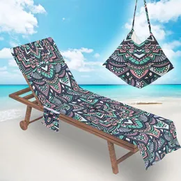 Coperture per sedie per la spiaggia in microfibra retrò asciugamano portatile asciugatura rapida piscina da giardino tappetino da sole