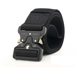 2019 Tactical Belt, 1,77 '' Width Style Webbing Riggers Web Belt Heavy-Duty Quick-release Metal större spännefri frakt4380266